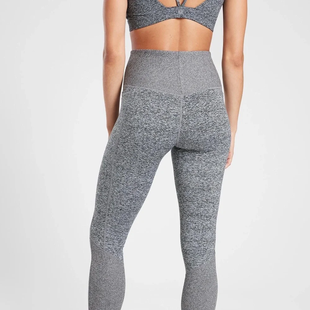 Athleta Exhale Heel Tight - Gray - Size S - Picture 2 of 4
